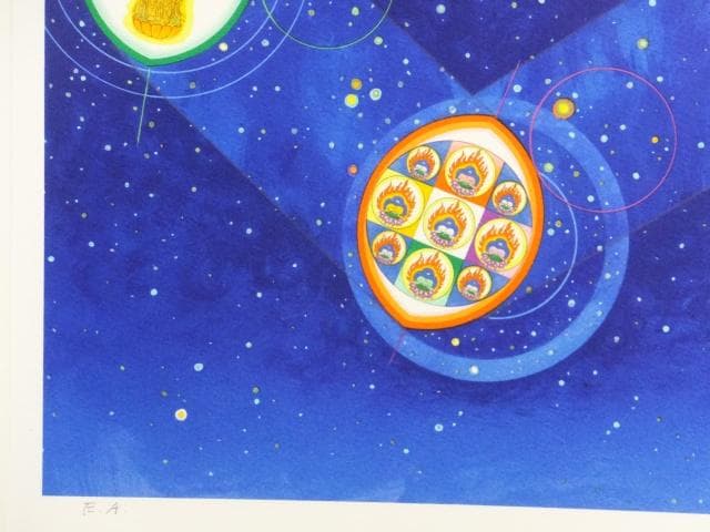 前田常作　直筆サイン『散華 マンダラ』リトグラフ 2000年 0611T