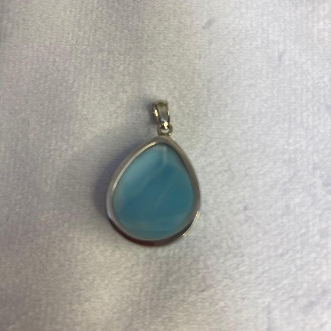 ラリマー　s925シルバー 天然石　パワーストーン　ペンダントトップ　雫