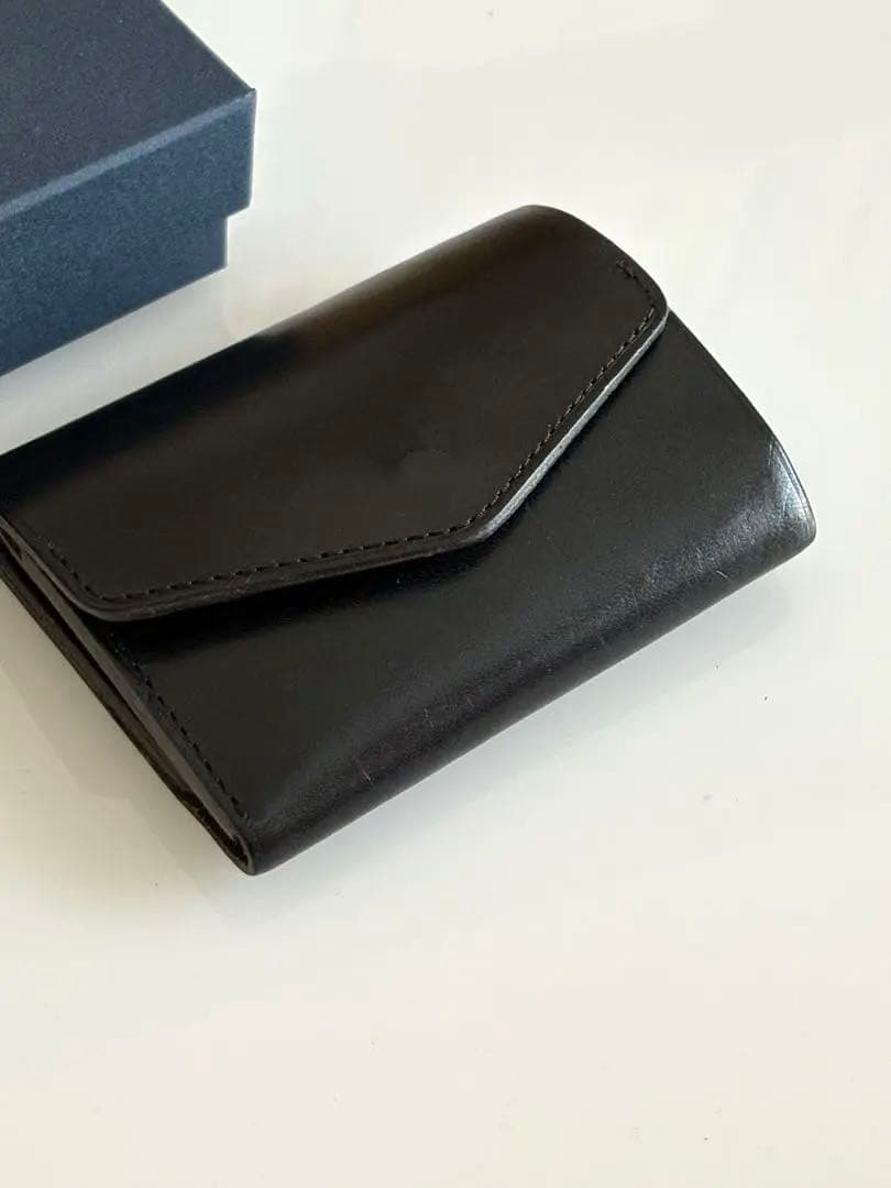 ORIONIS ブラックミニ財布(Compact Trifold Wallet)