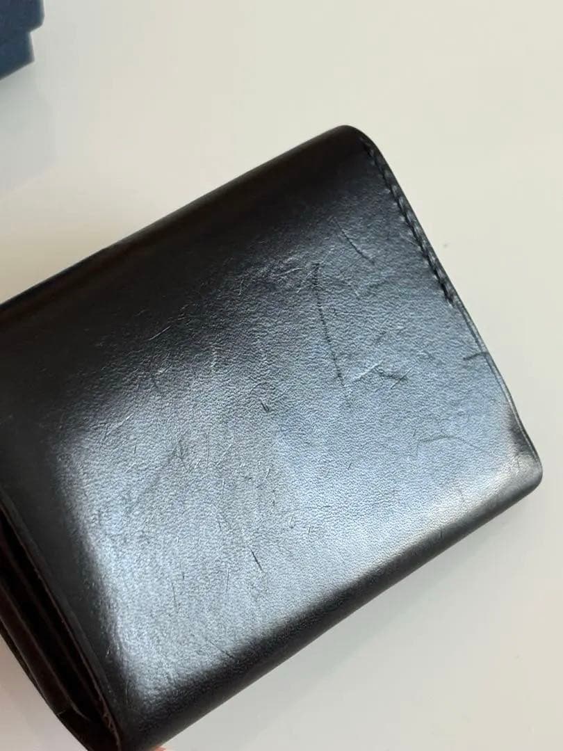 ORIONIS ブラックミニ財布(Compact Trifold Wallet)