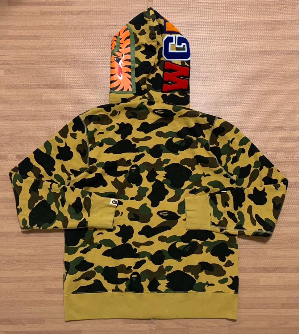 ★激レア★ APE イエローカモ シャークパーカー L パーカー kaws