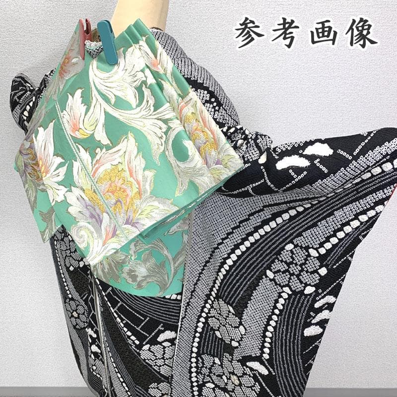 506z7〇高身長な方にも 振袖 総絞り 金彩 花 松〇美品 成人式 結婚式