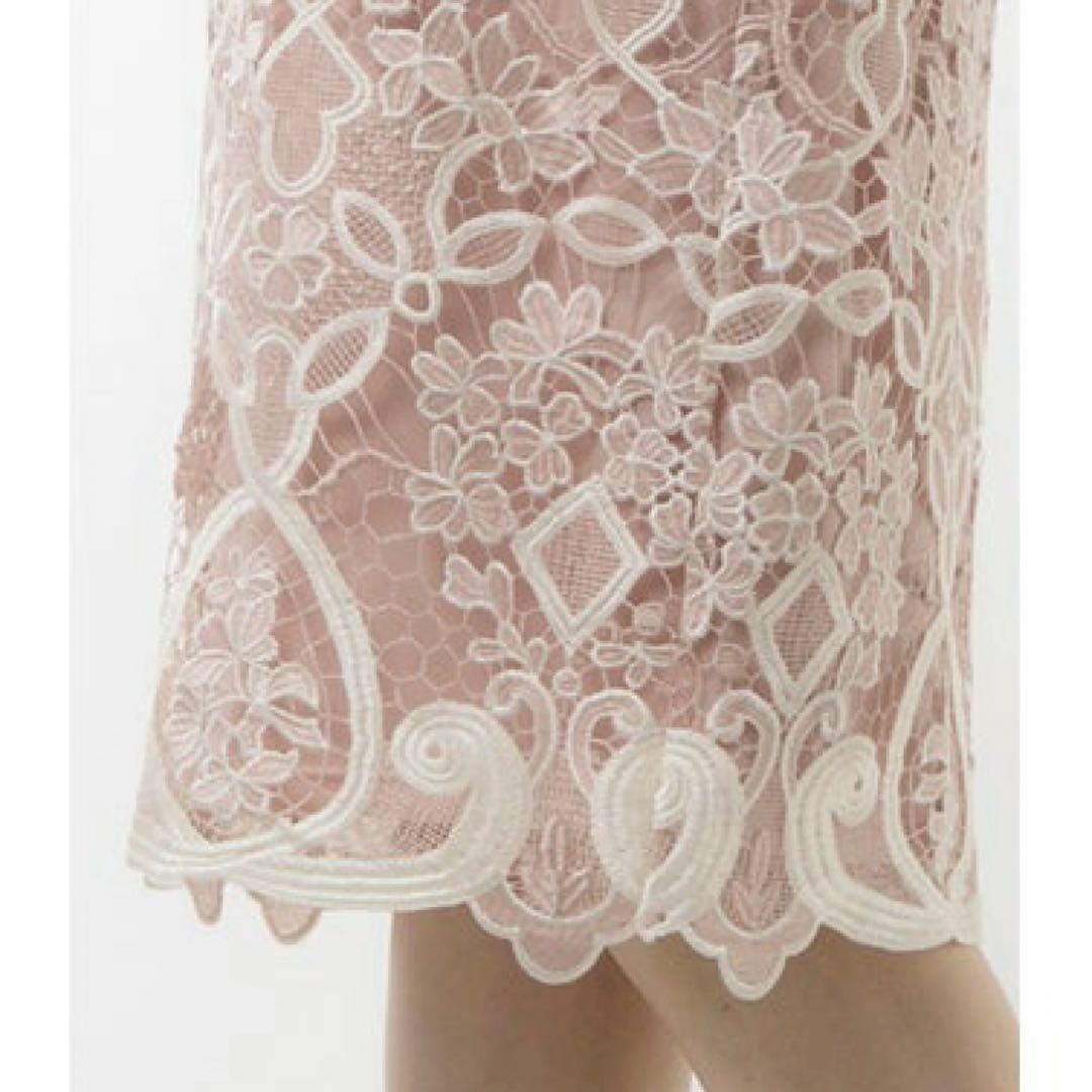 英国発　PHASE EIGHT 大きめ　清楚ピンク　刺繍ワンピース　美品　LL