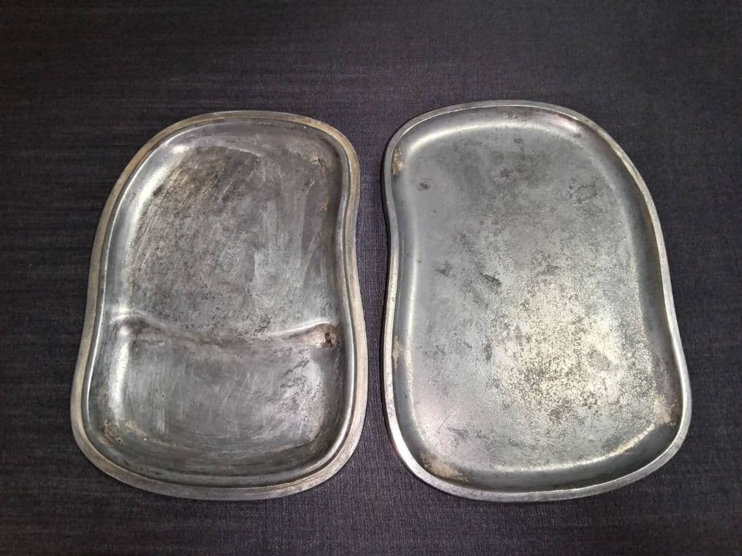 金属製硯　松、鶴