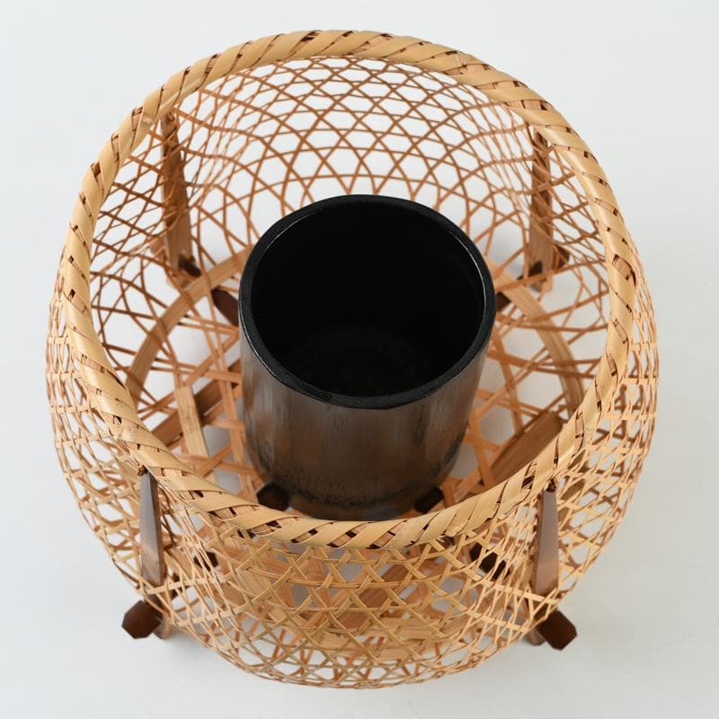 茶道具　竹穂作　花籠　花生　共布共箱　V　R9078B