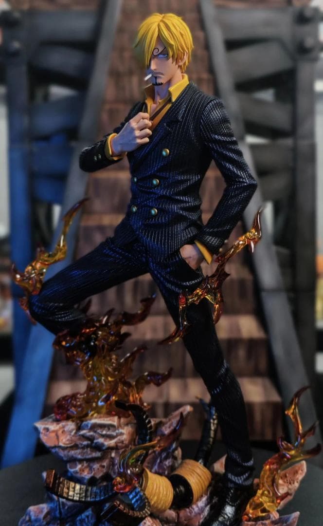 ワンピース 麦わら海賊団 サンジ ガレージキット フィギュア LXスタジオ 黒