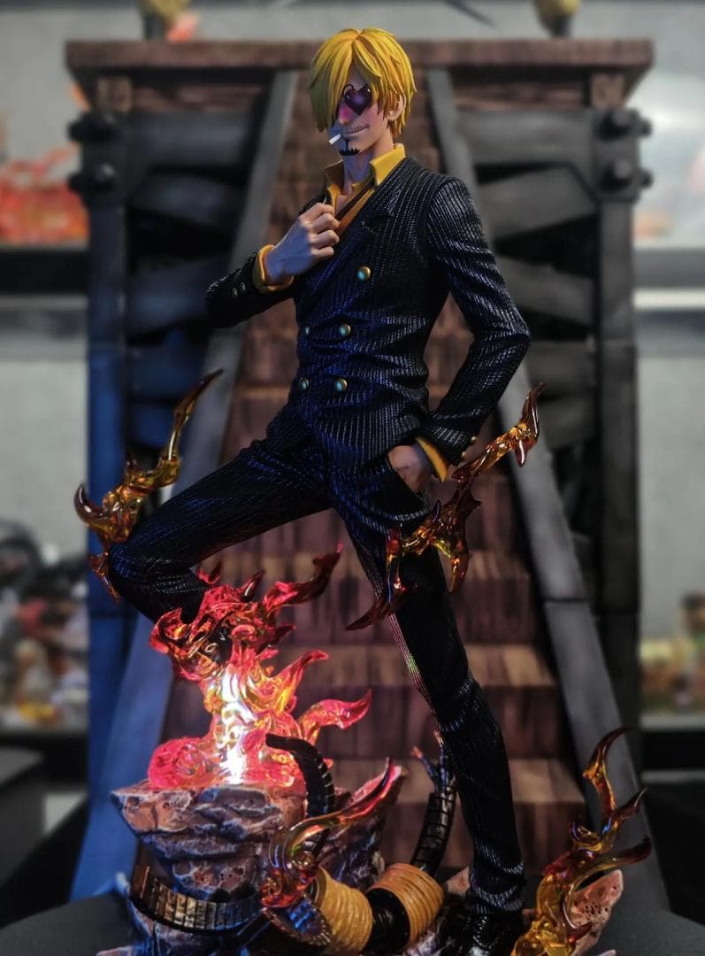 ワンピース 麦わら海賊団 サンジ ガレージキット フィギュア LXスタジオ 黒