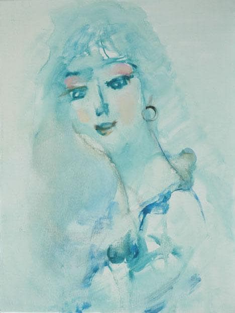 油絵 菅家令子 絵 絵画 インテリア 額付(黒) F6-080112 人物 女性