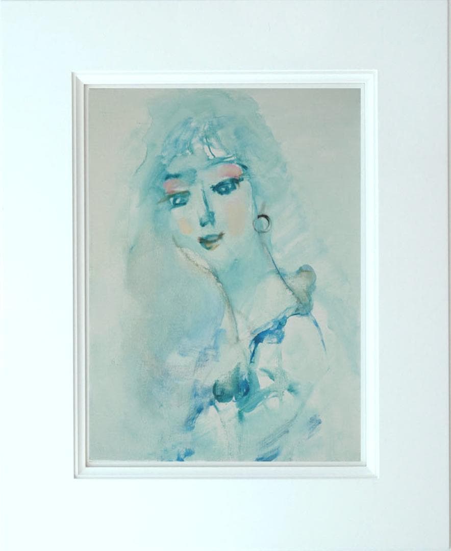 油絵 菅家令子 絵 絵画 インテリア 額付(黒) F6-080112 人物 女性