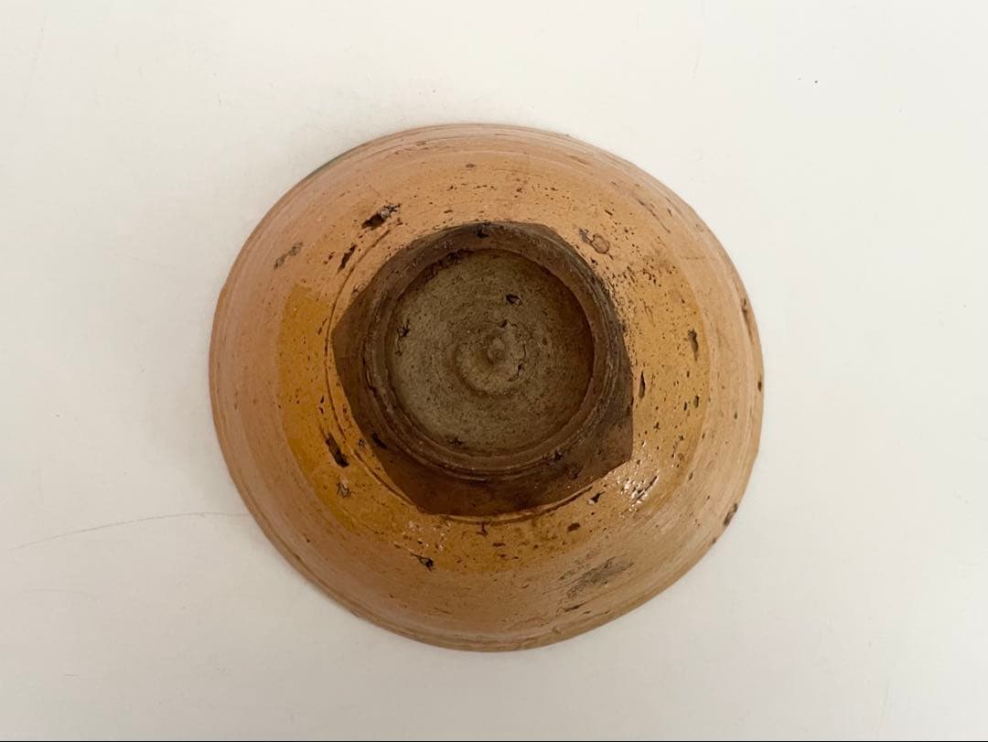 骨董　アンティーク　古楽山　楽山焼　平茶碗　夏茶碗　出雲　布志名　ニュウあり