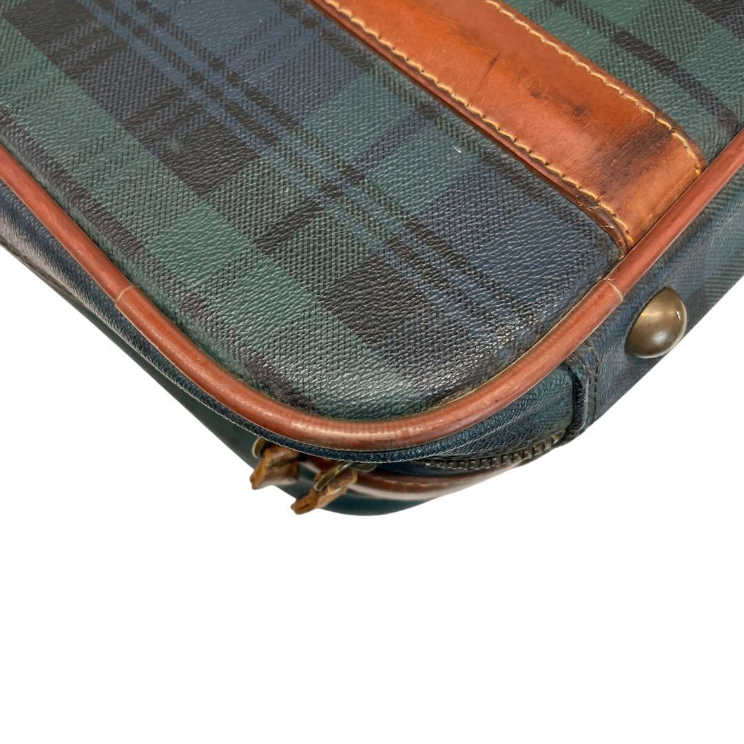 【希少】ラルフローレン トラベルバッグ ブラックウォッチ PVC レザー 大容量