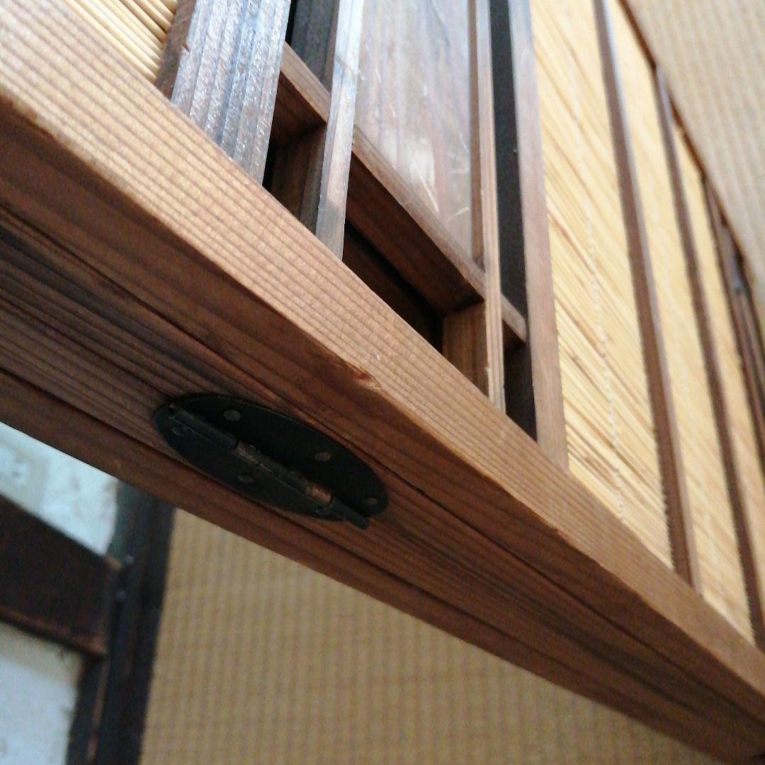 神代杉御簾屏風　121cm　桜紋