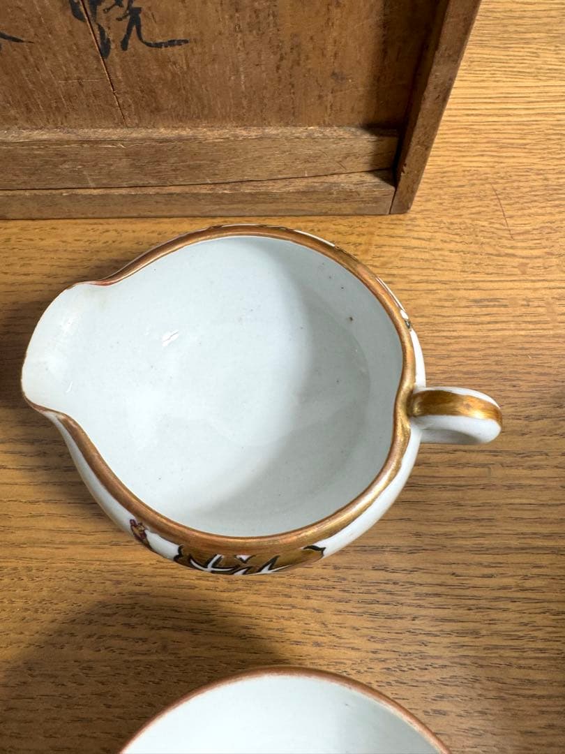 410 訳あり　古九谷煎茶器揃　共箱