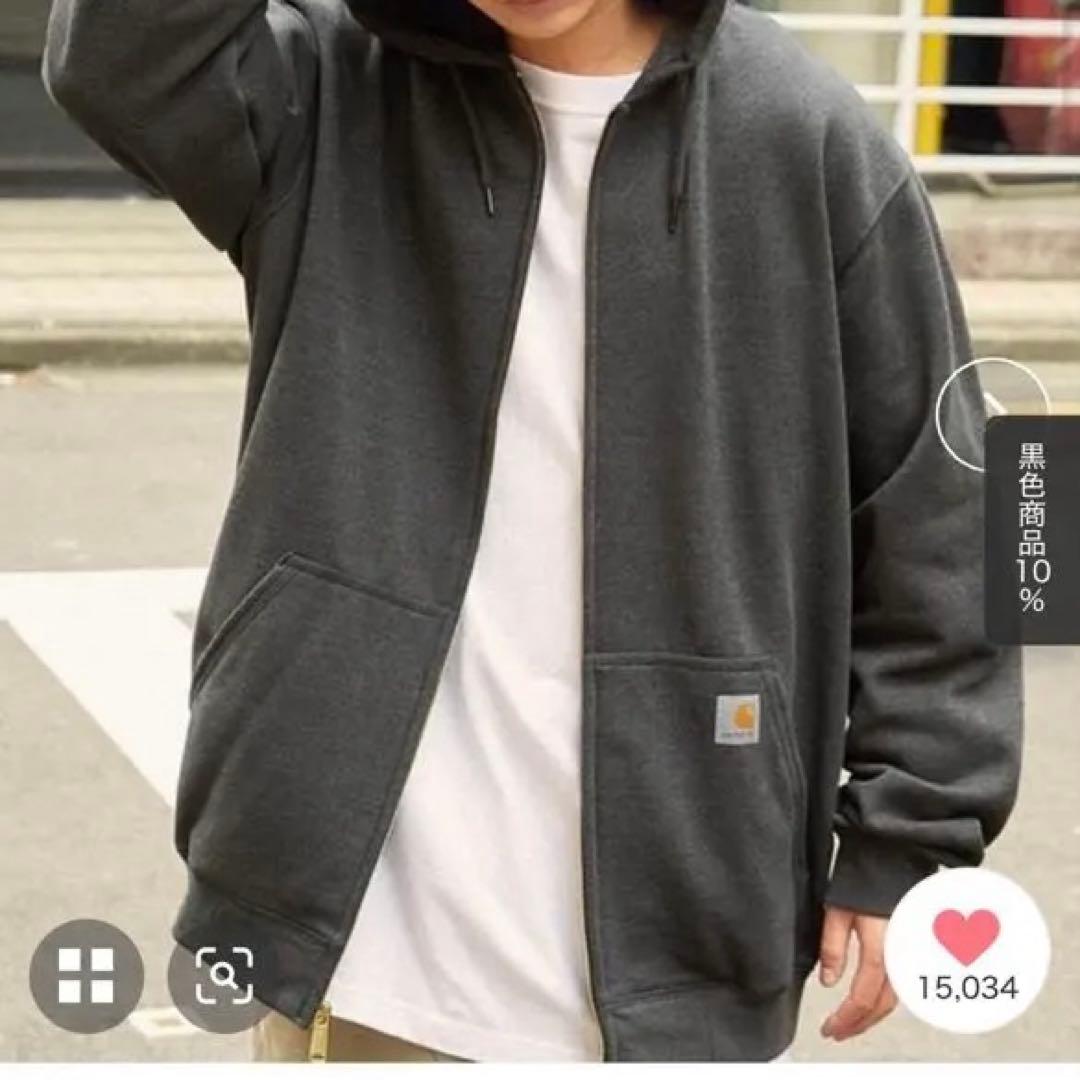 carhartt オーバーサイズ裏起毛フルジップパーカー