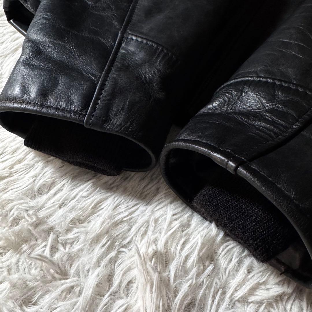 悪*鬼様 美品/廃盤品✨schott トラッカージャケット　652 本革　ブラッ