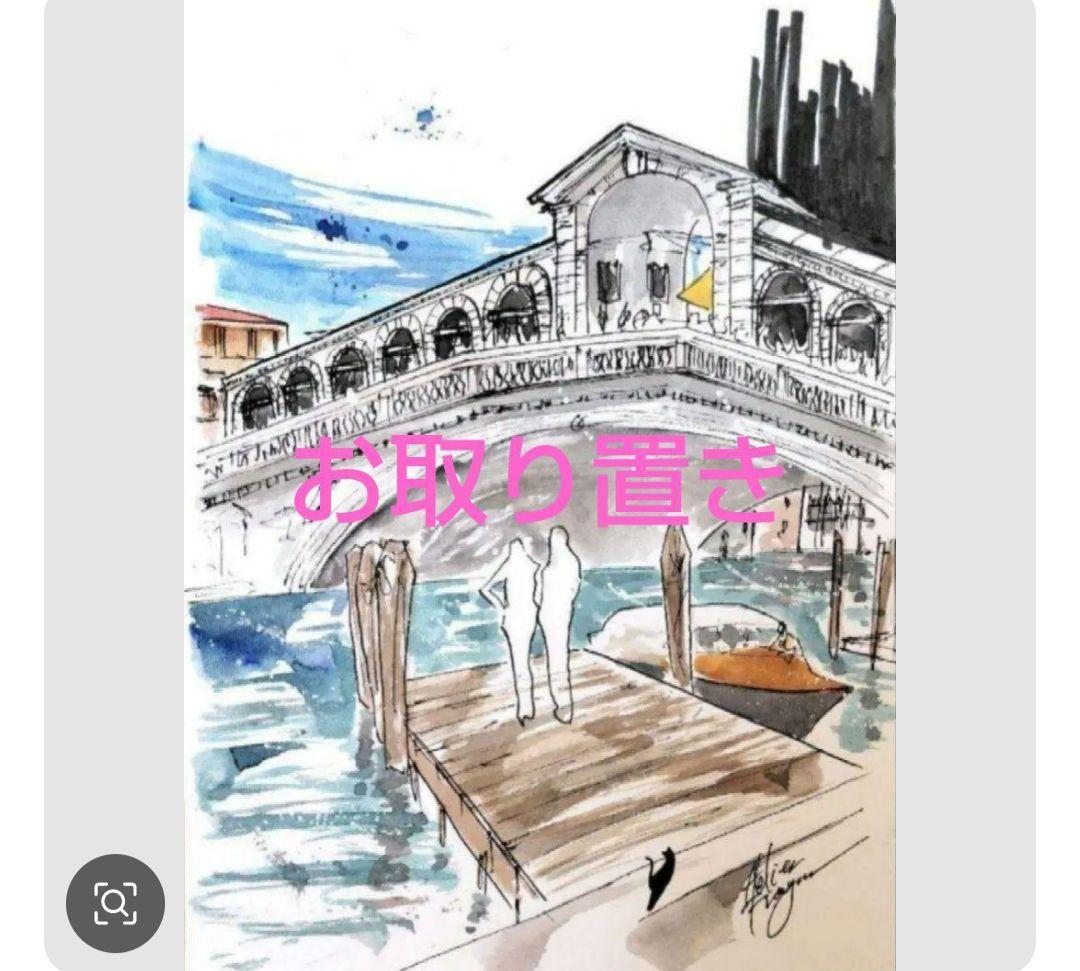 原画#3681 フィレンツェ　雨　イタリア　水彩画　風景画　ドローイング　アート