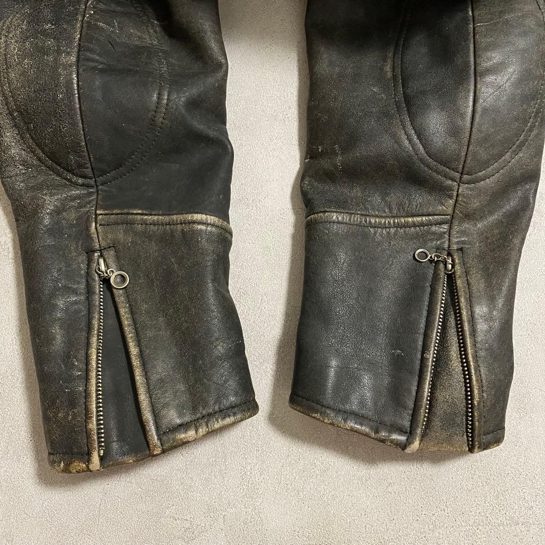 90's DOG FIGHT シングルライダースジャケット ヴィンテージ加工