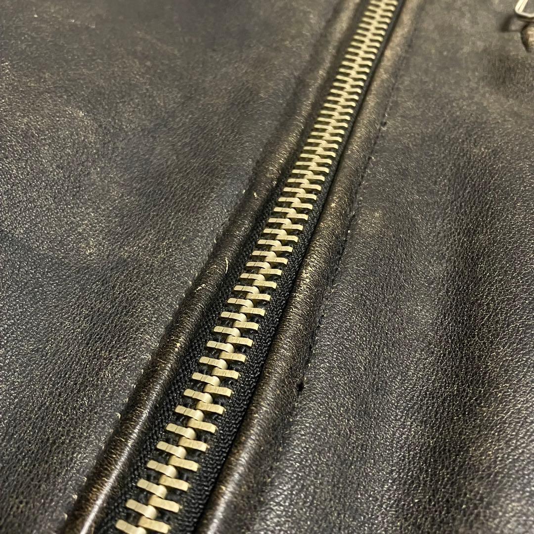 90's DOG FIGHT シングルライダースジャケット ヴィンテージ加工