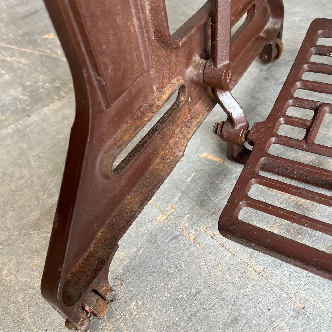 アンティーク ミシン脚 リメイク テーブル 古材 一枚板 昭和レトロ z540