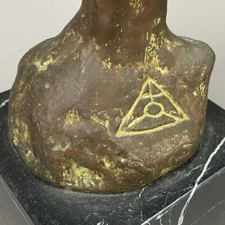 【木内克】◆『 エーゲ海に捧ぐ 』 特大75㎝ ブロンズ像 大理石台付◆