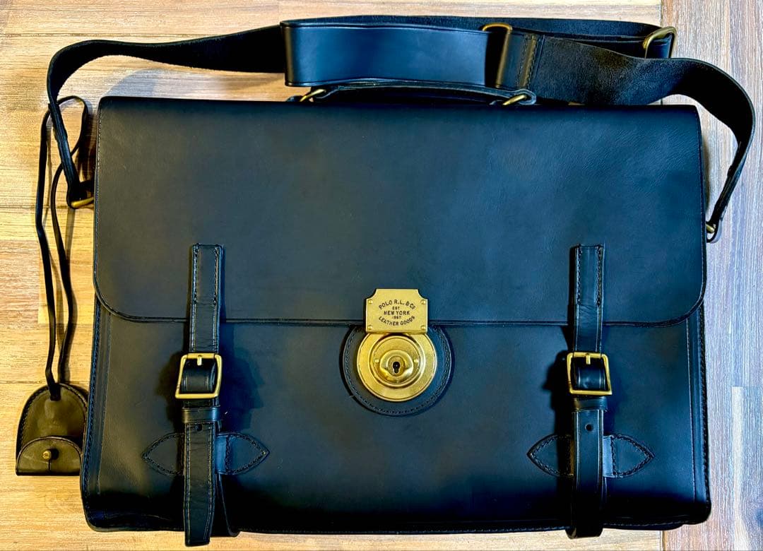 あ*ろ様 ポロラルフローレン ヘリテージ レザー ブリーフケース バッグ pol