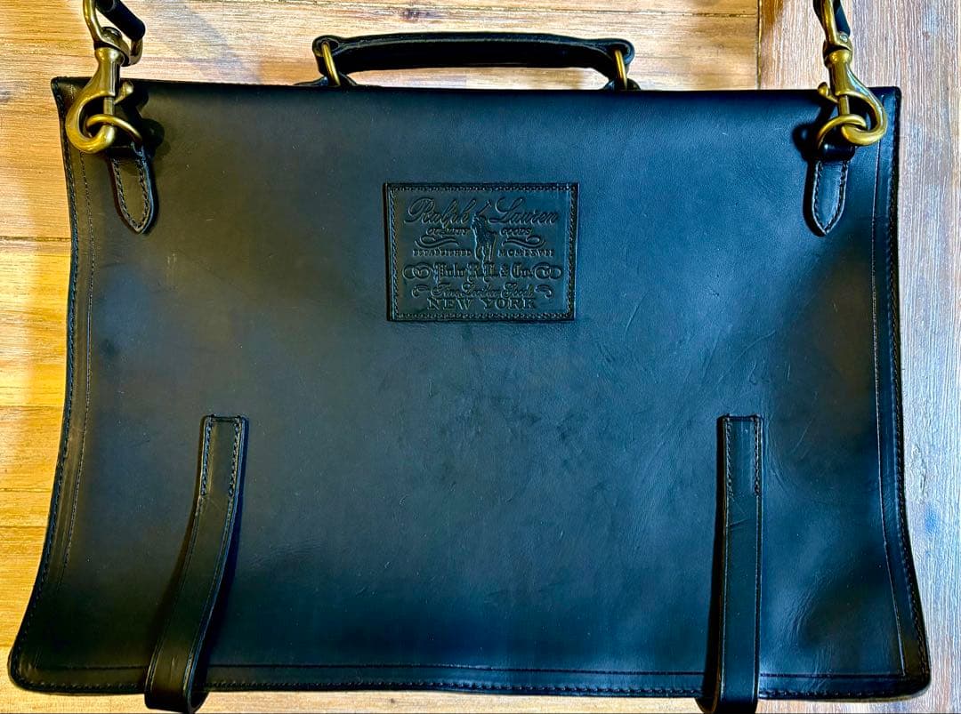 あ*ろ様 ポロラルフローレン ヘリテージ レザー ブリーフケース バッグ pol