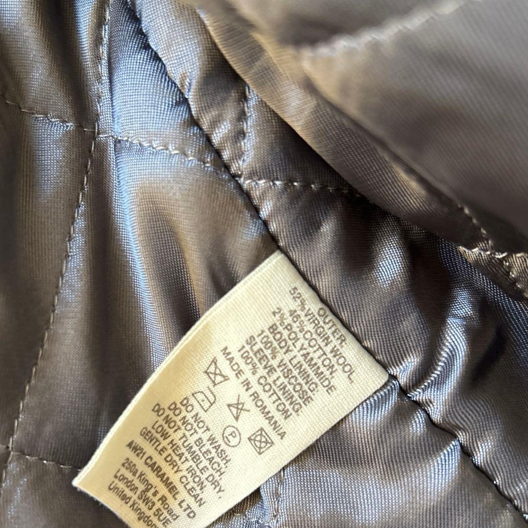 CARAMEL チェック柄ウールコート 2Y