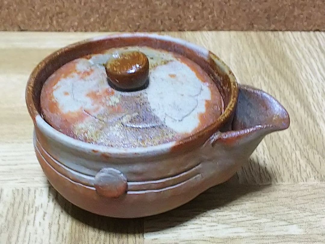 蔵出し品 備前焼 手造宝瓶 作家造 煎茶道具2個