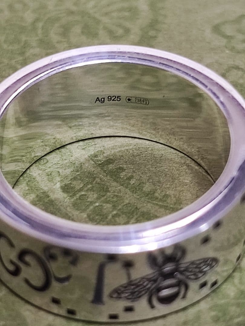 専用　新品 GUCCI グッチ 指輪 シルバー リング GG＆ビー 蜂 18