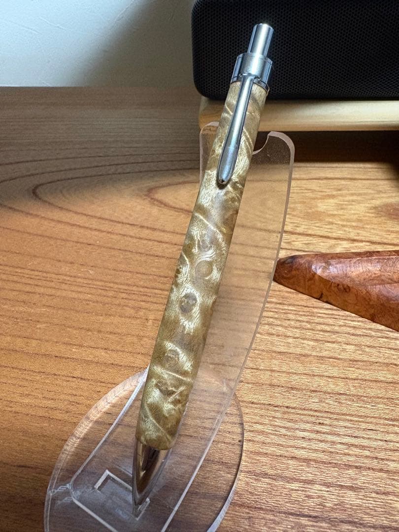 あ*き様 526超極上　マーブルウッド　瘤杢　木軸シャーペン　ボールペン