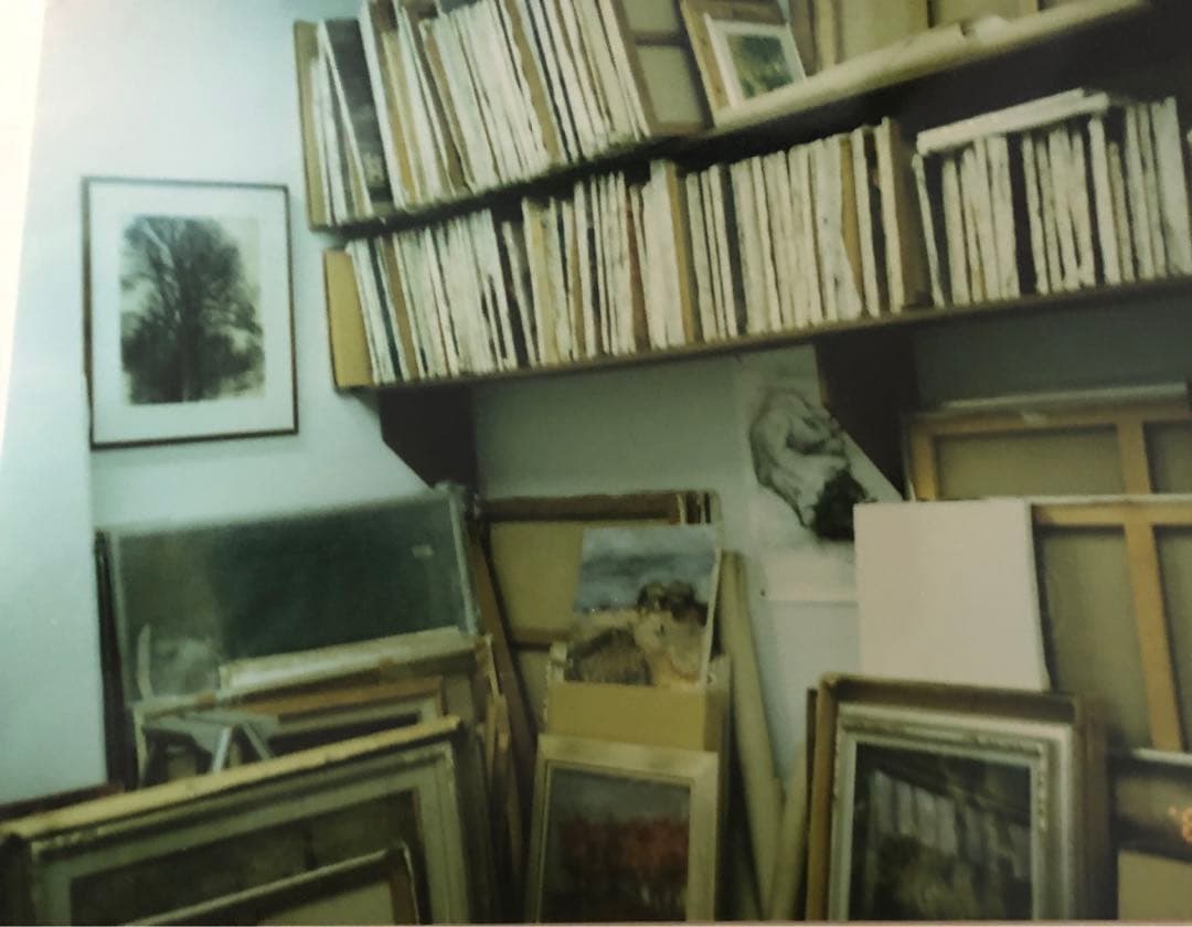 油絵（秩父の山）