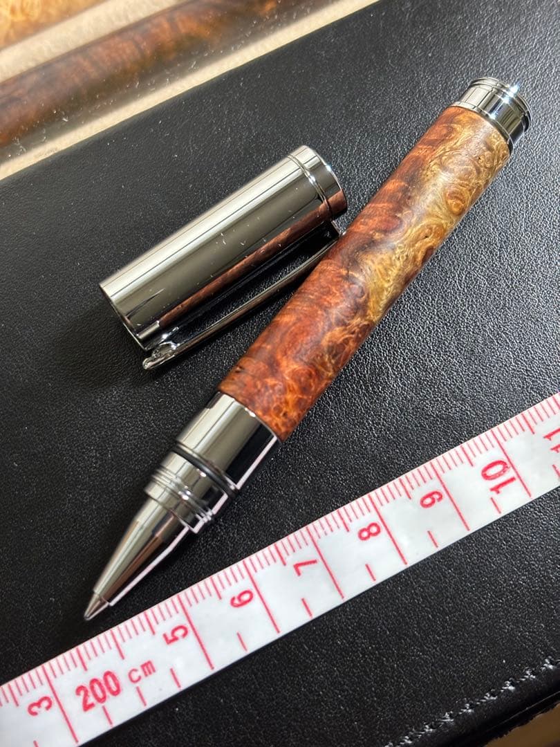 クラフトエー 本カリン 瘤 紅白 ローラーボール craftA ボールペン