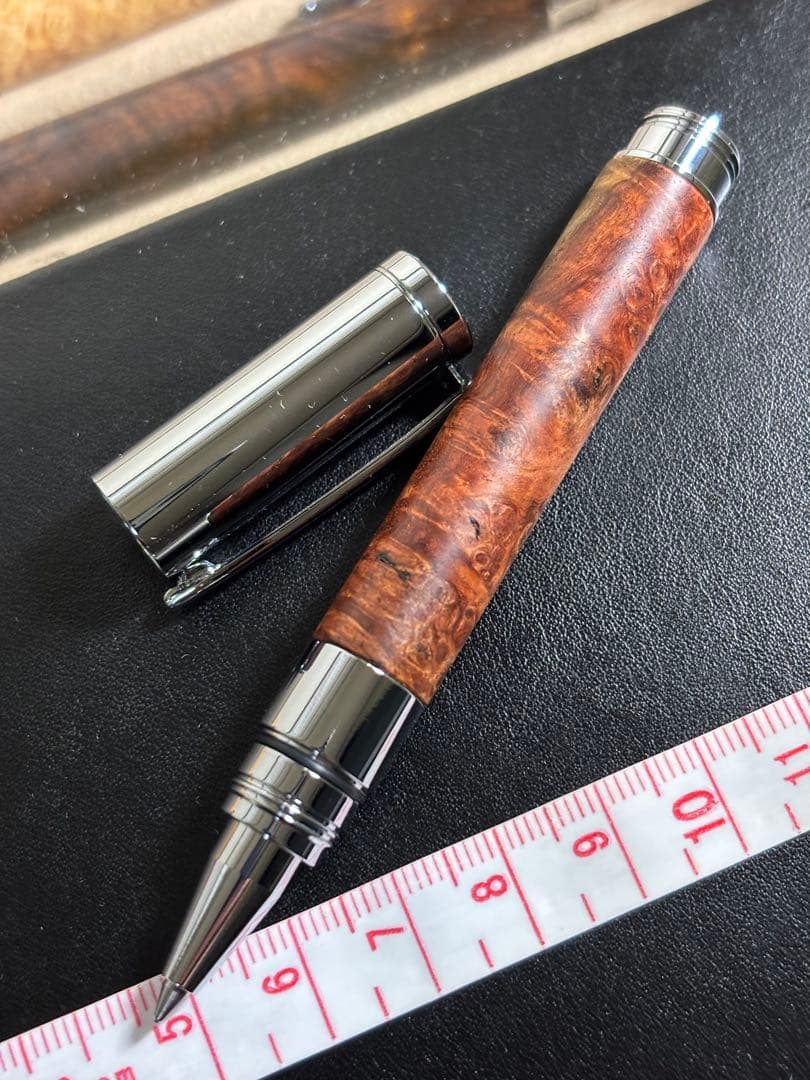 クラフトエー 本カリン 瘤 紅白 ローラーボール craftA ボールペン