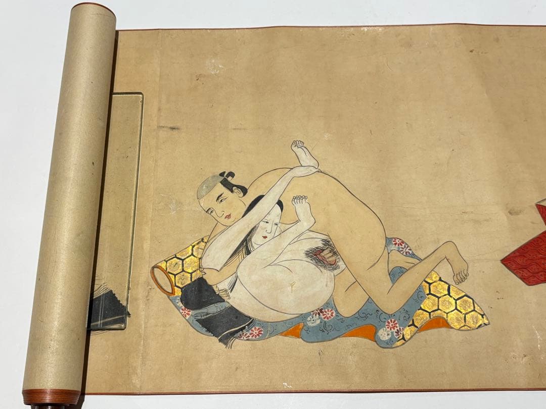 「慶長期風俗画」江戸時代初期〜中期頃筆極彩色春画巻 12図1巻|艶本 浮世絵和本