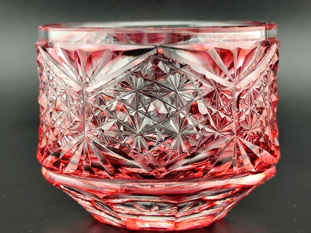 定価49500円☆薩摩切子 ぐい呑み 猪口 酒器（切子、江戸切子、薩摩切子）