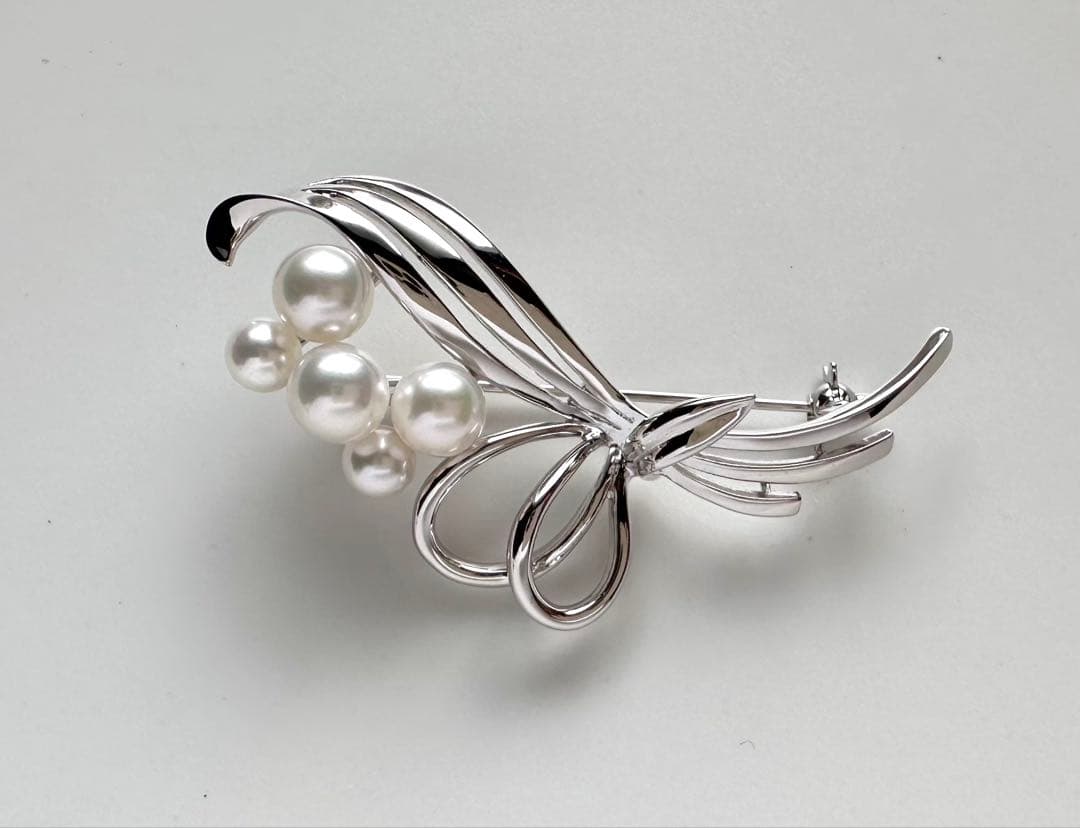 MIKIMOTO アコヤ真珠ブローチ SV