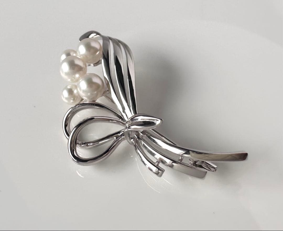 MIKIMOTO アコヤ真珠ブローチ SV