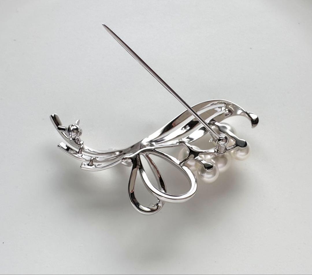MIKIMOTO アコヤ真珠ブローチ SV