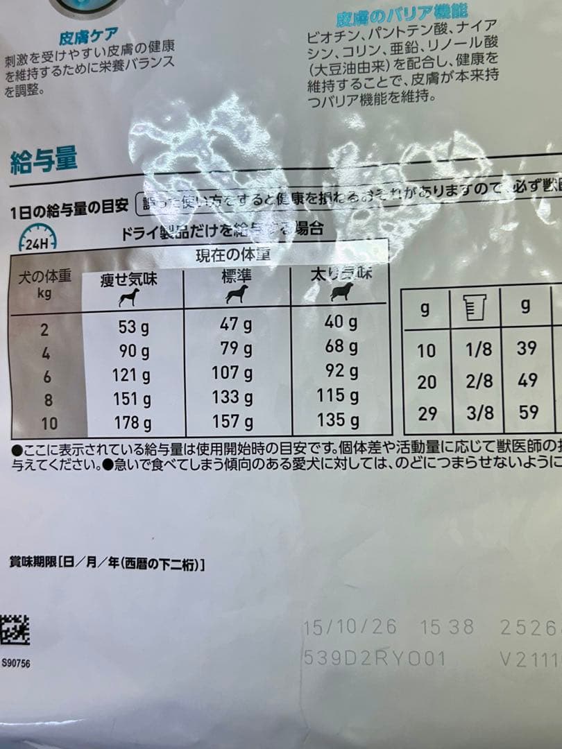 ロイヤルカナン スキンケア 小型犬用 S 3kg 1袋