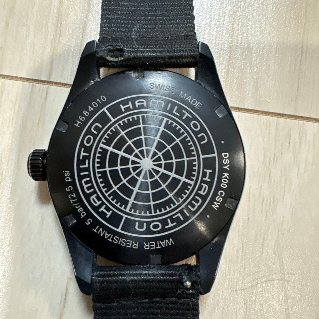 ♡*♡様 HAMILTON KHAKI ハミルトン　ブラック アナログ腕時計
