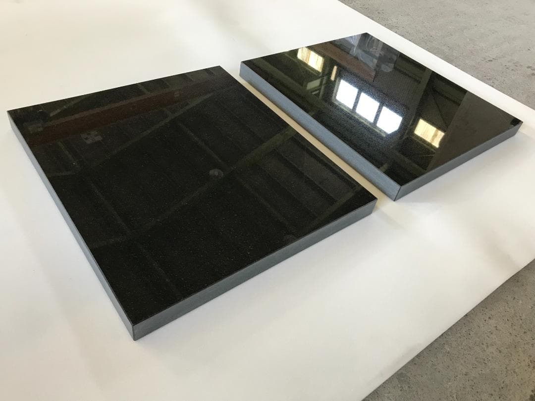 高級 天然黒御影石 山西黒　オーディオボード●420×390×20●2枚　ペア