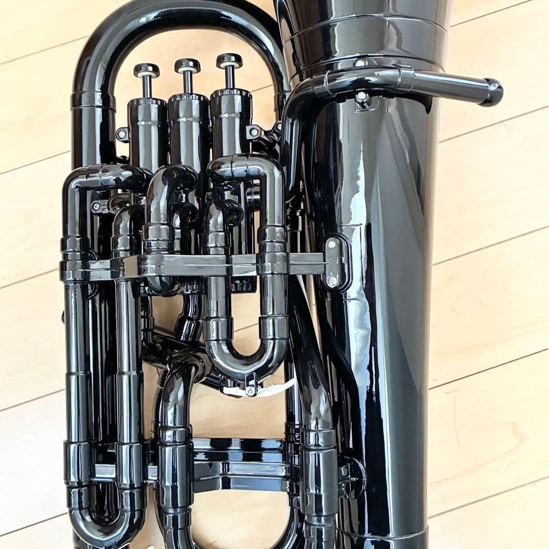 ZO EU-05 プラスチックユーフォニアム マウスピース,ソフトケース付 黒