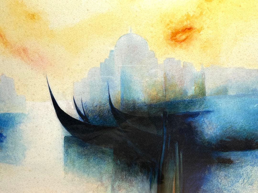 真作保証 クロード・ガヴォー 「ベニスの朝」 リトグラフ 限定220枚