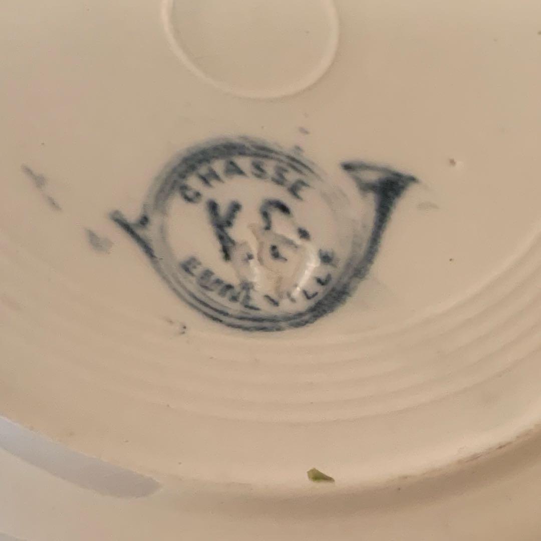 アンティーク　フランス　KG Runeville キツネ　プレート