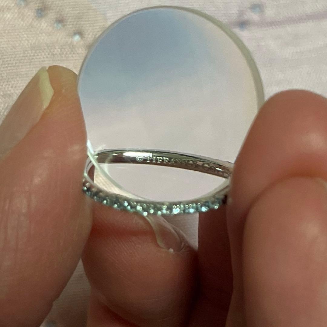 ※訳アリ品　ティファニー K18 アクアマリンフルエタニティリング