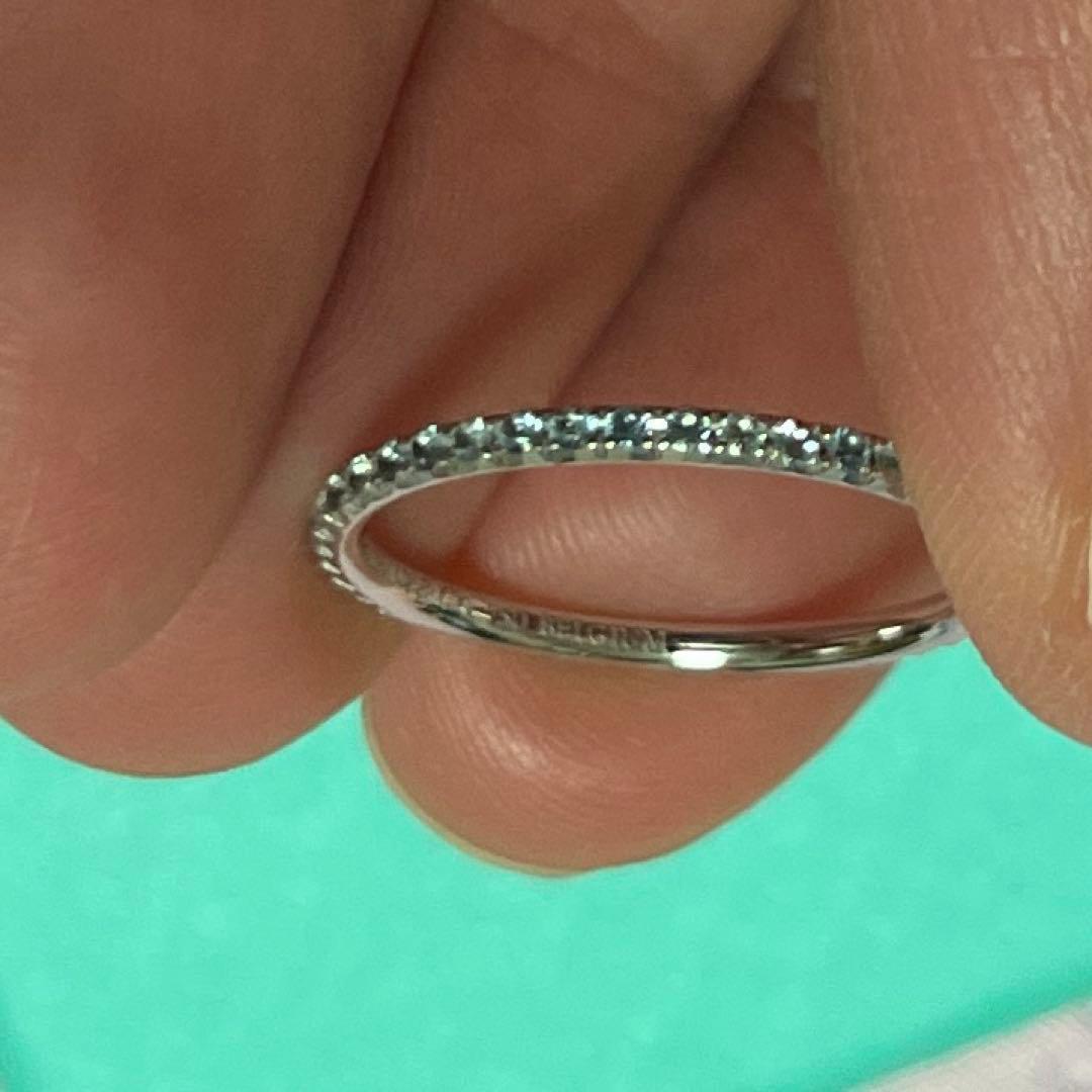 ※訳アリ品　ティファニー K18 アクアマリンフルエタニティリング