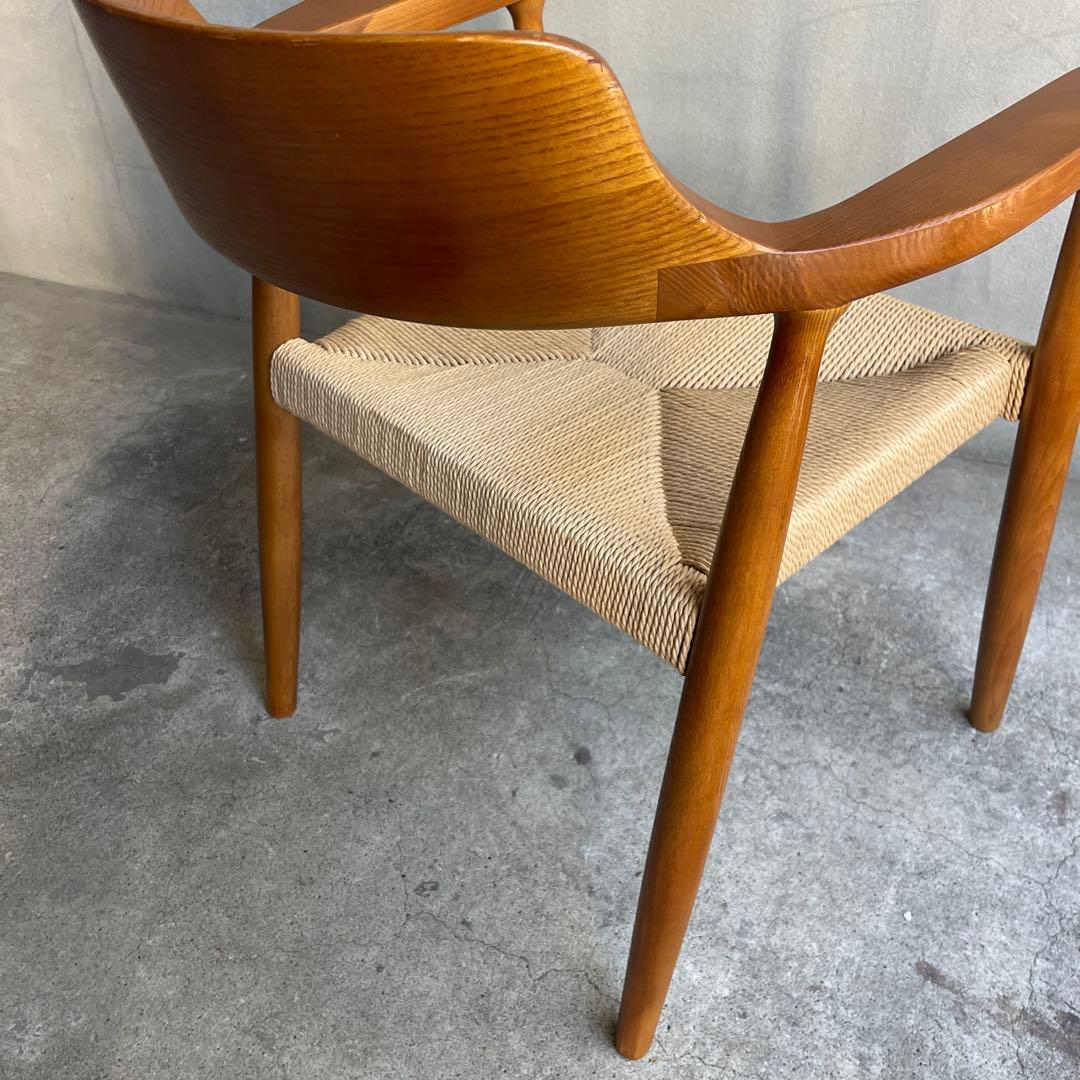 ペーパーコード　ダイニングアームチェア　天然木無垢材