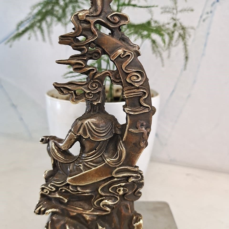 仏教美術 仏像 水月観音 小仏像 銅製 銅器