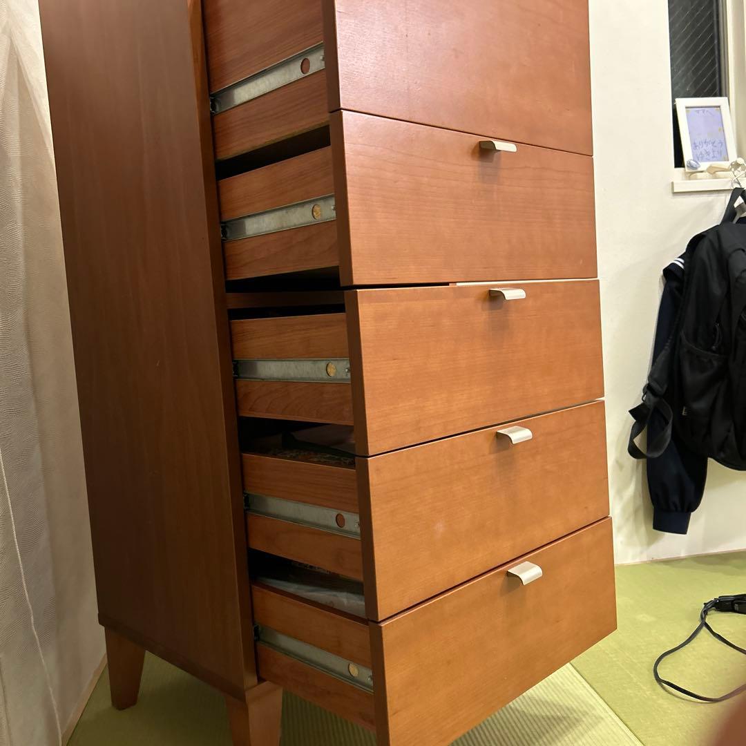 廃盤品 unico ウニコ NOI ノイシリーズ ドレッサー ミラー付き 5段