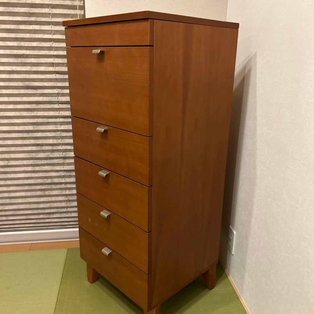 廃盤品 unico ウニコ NOI ノイシリーズ ドレッサー ミラー付き 5段